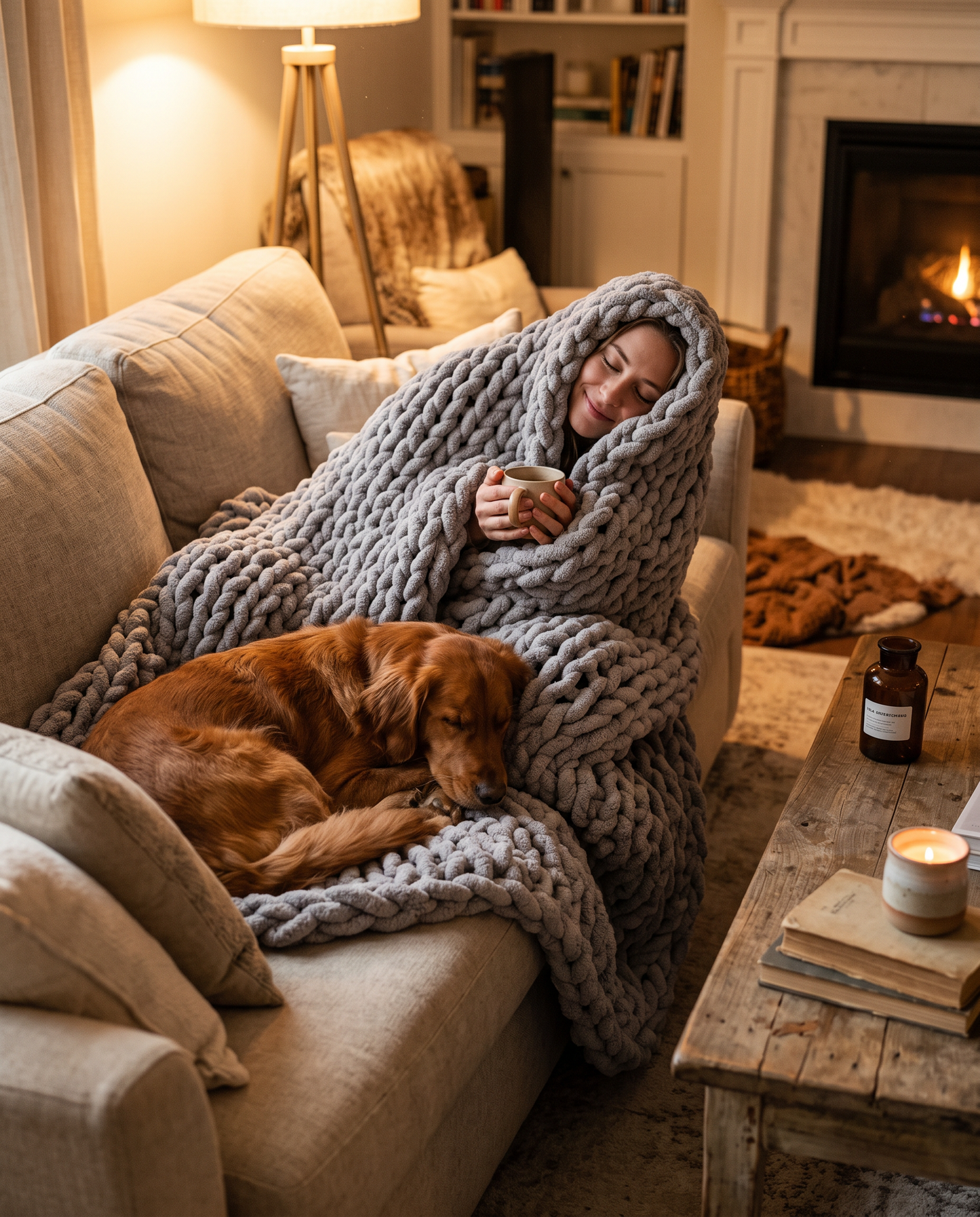 The Original Knit — Chunky Weighted Wool Blanket